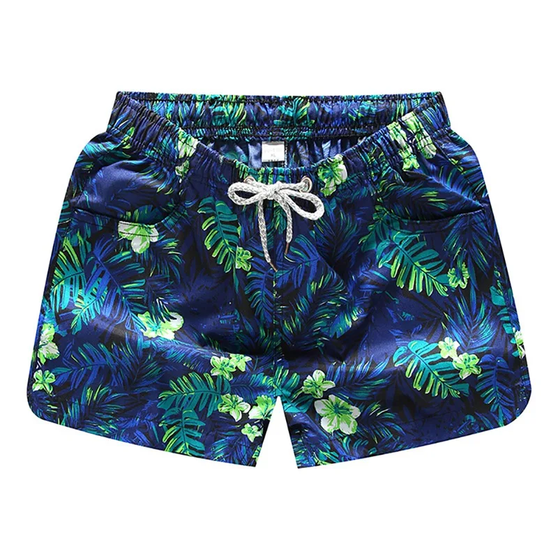 Swimming Shorts Women Print Drawstring Loose Quick Drying Short Pants Swimwear Surfing Swim Trunks sportswear& accessorie