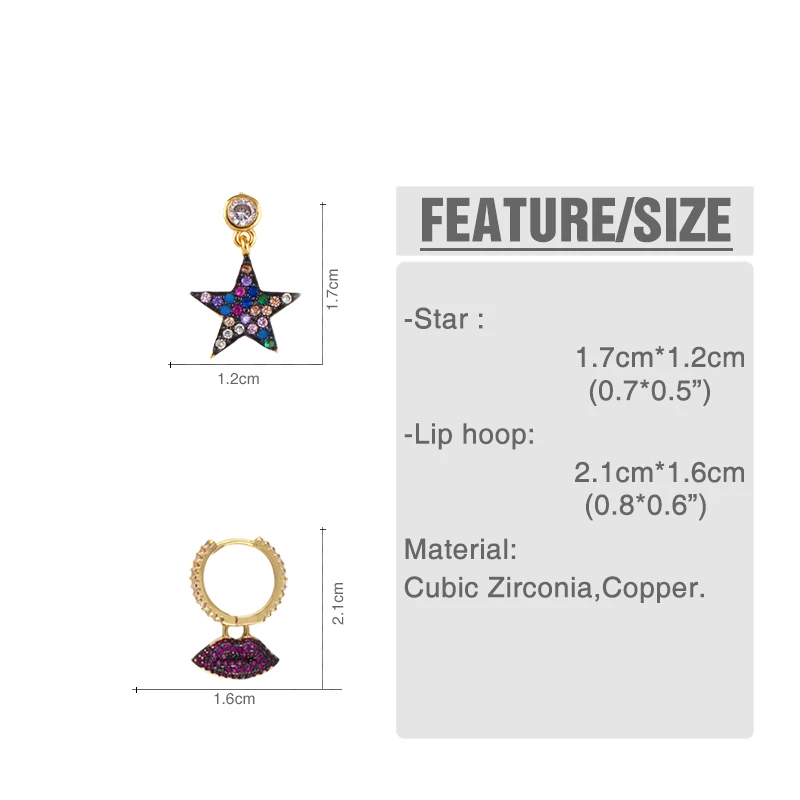 Винтажные золотые серьги OCESRIO с кубическим цирконием женские серьги-кольца в