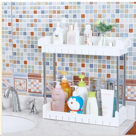 Полка-органайзер для ванной складная из пластика | Дом и сад