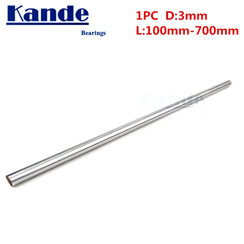 

Kande Bearings 1pc d: 3mm 3D printer rod shaft 3mm linear shaft chrome plated rod shaft CNC parts 230mm 100mm 100-600mm