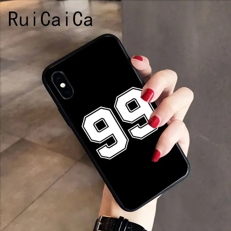 A10 RuiCaiCa черный мягкий черный чехол для телефона с буквами и цифрами для iPhone X XS MAX 6 6S 7 7plus 8 8Plus 5 5S XR - Цвет: A10