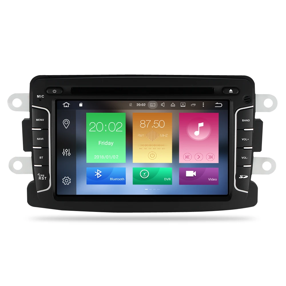 Автомобильный мультимедийный DVD плеер 7 дюймов Android 9 0 GPS для Renault Duster Sandero Dacia LADA Xray 2