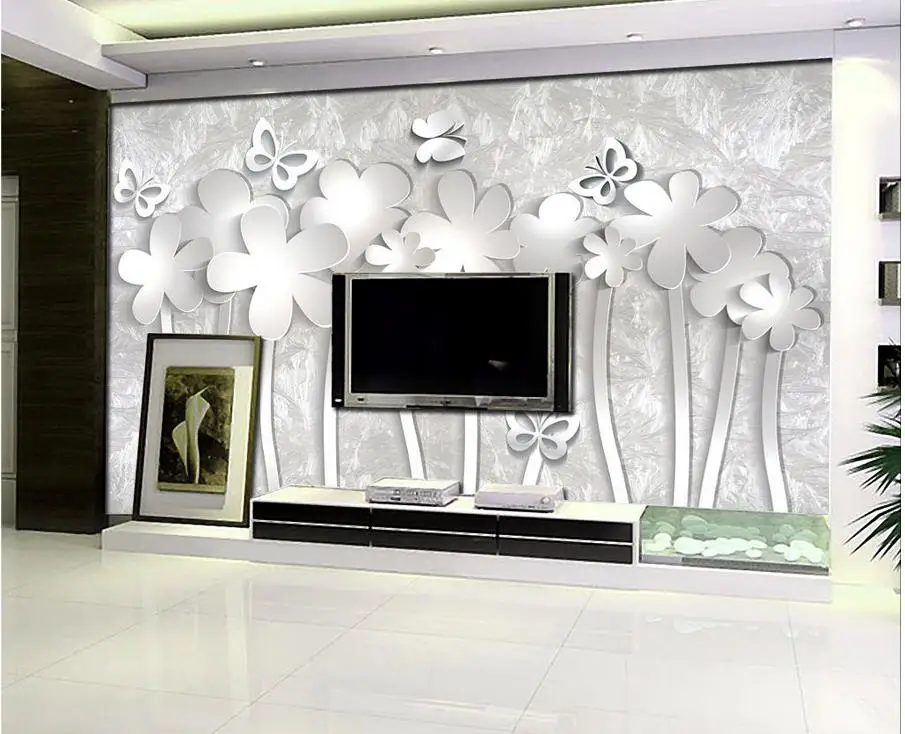 Домашний декор пасторальные обои 3D цветы спальня фрески фон настенная