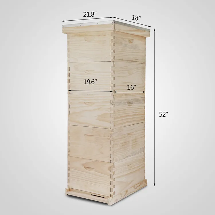 Высокое качество Lang stroth Bee Hive 10 Frame 1 Deep 4 средняя коробка (без рамок или основы)