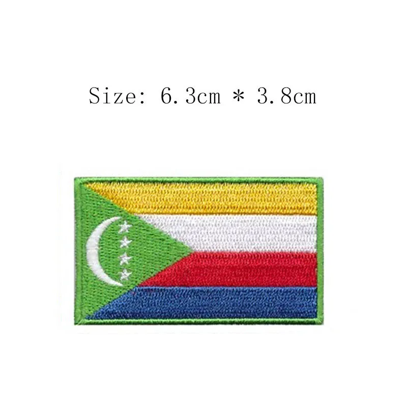 Нашивка С Вышивкой флагом Union of Comoros городская эмблема Морони для мотоциклетной