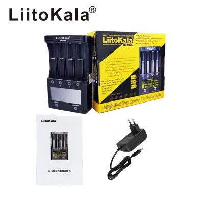 lii500S and adapter LiitoKala lii-500S lcd 3,7 V 1,2 V 18650 26650 21700 зарядное устройство с экраном, проверьте емкость аккумулятора с сенсорным управлением - Цвет: lii500S and adapter