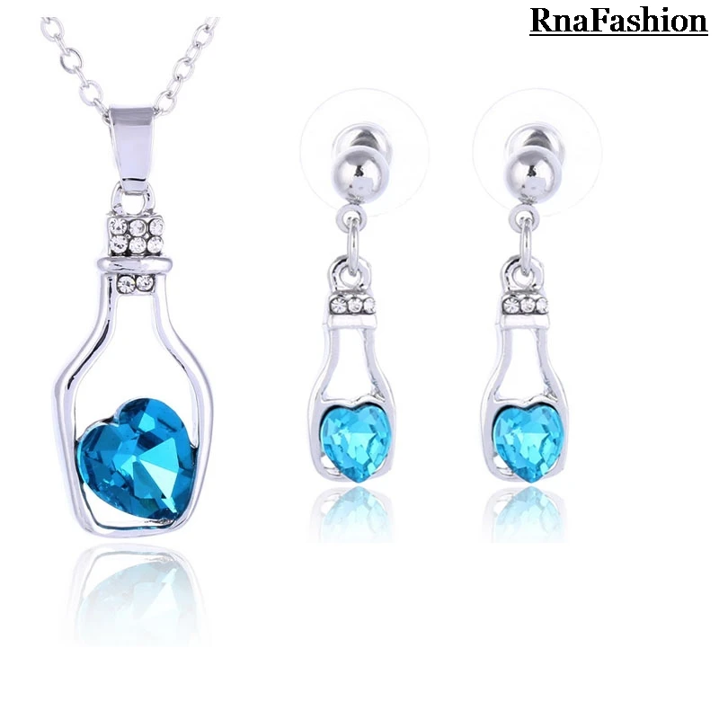 RNAFASHION ювелирные изделия оптом Австрийские кристаллы серьги гвоздики Ожерелье