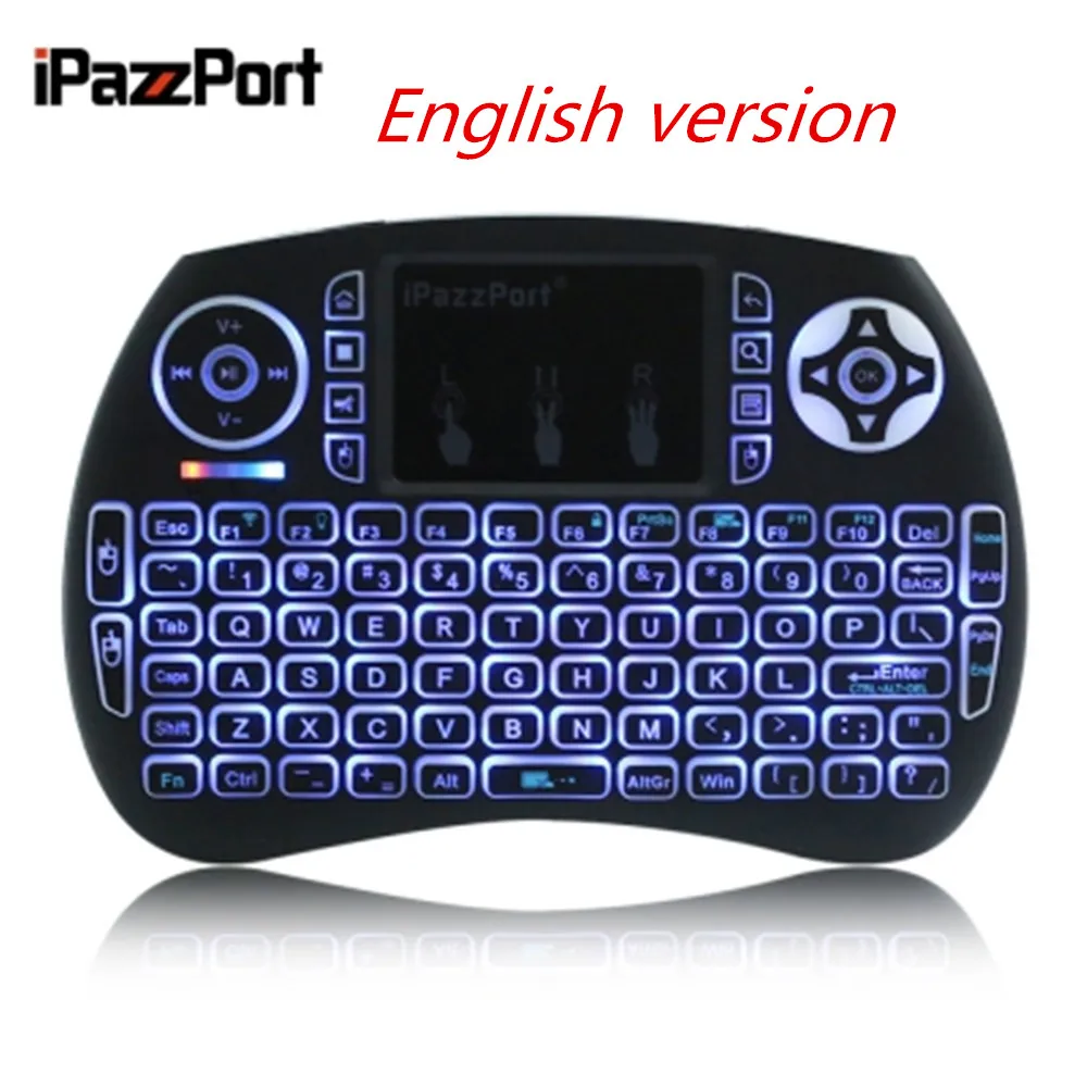 IPazzPort Mini 2 4G Беспроводная клавиатура QWERTY портативная воздушная Мышь тачпад с