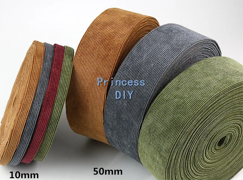 Вельветовая лента в полоску однотонная бархатная для украшения волос сделай сам