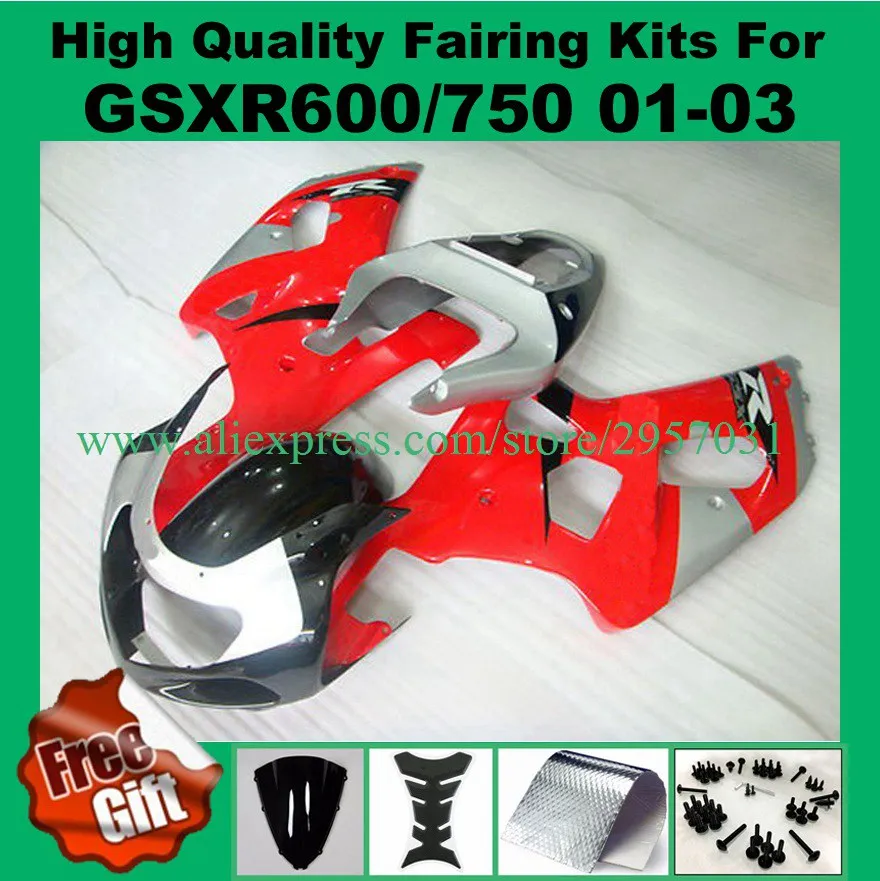 

9gifts Injection Fairings for GSXR600 GSXR750 K1 K2 K3 SUZUKI GSXR 750 600 2001 2002 2003 GSX-R600 GSX-R750 Fairing kit #A2G7-D2