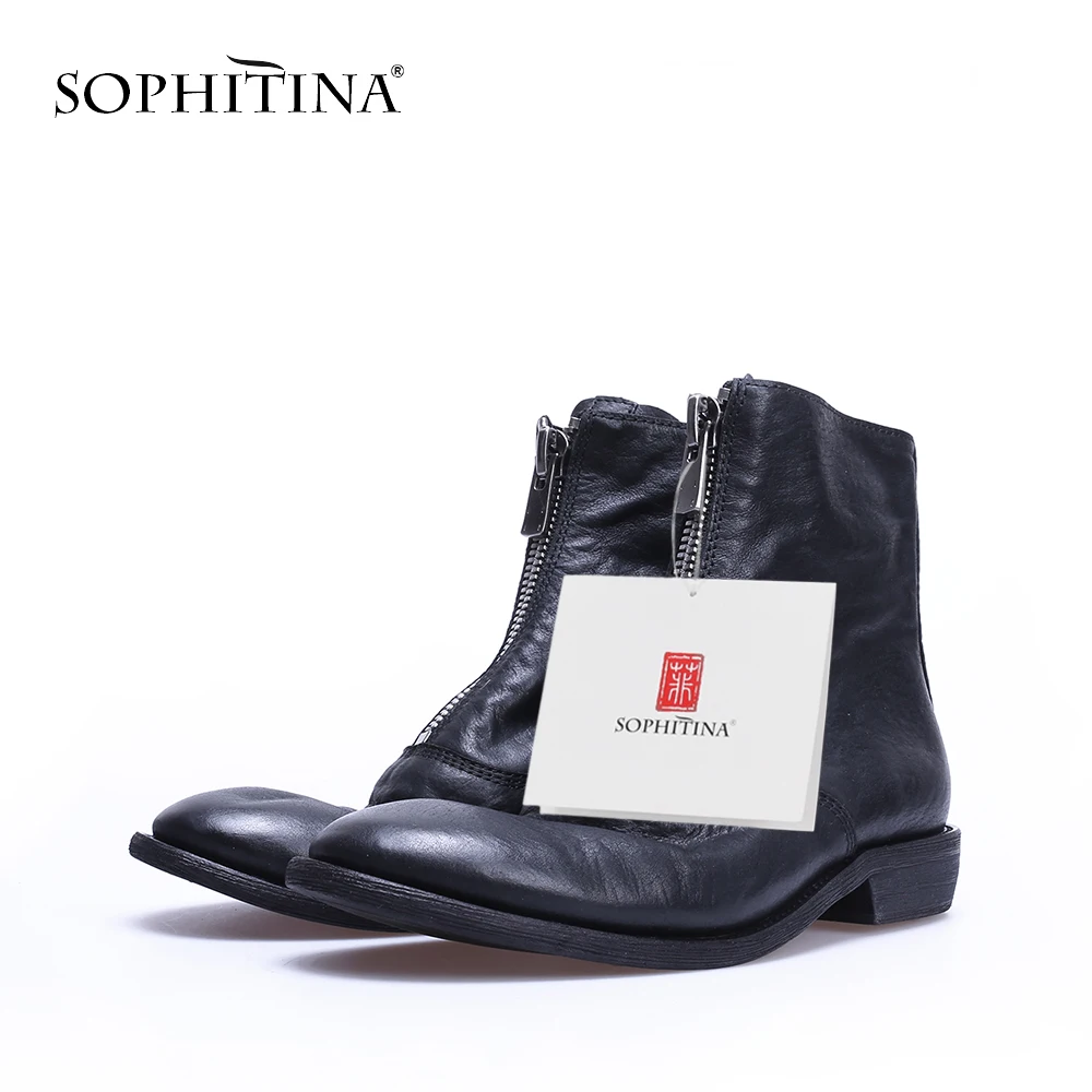 SOPHITINA/ботинки из натуральной кожи Сезон осень Модные повседневные женские