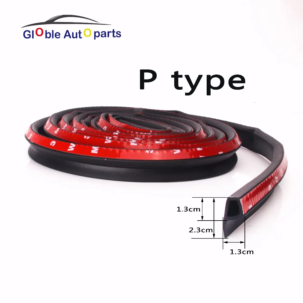 4 м P Тип клей уплотнение для автомобильной двери шум звукоизолирующий резиновый погода полоски отделка края пыли водостойкая Печать Универсальный
