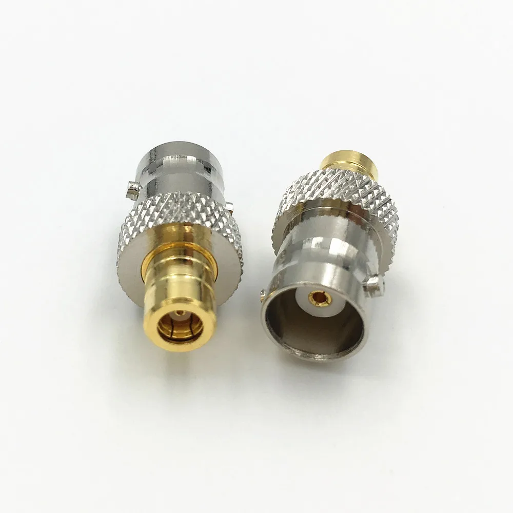 50 шт. латунь SMB гнездовой разъем к BNC Гнездовой RF прямой провод F/F мини