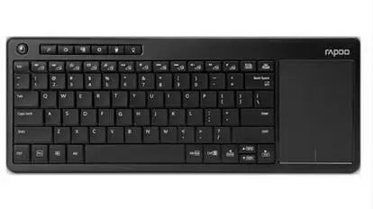 Черный Rapoo K2600 2,4G беспроводная сенсорная клавиатура тонкая клавиатура с большой сенсорной панелью для Smart tv/ноутбука/компьютера/планшета - Цвет: Черный