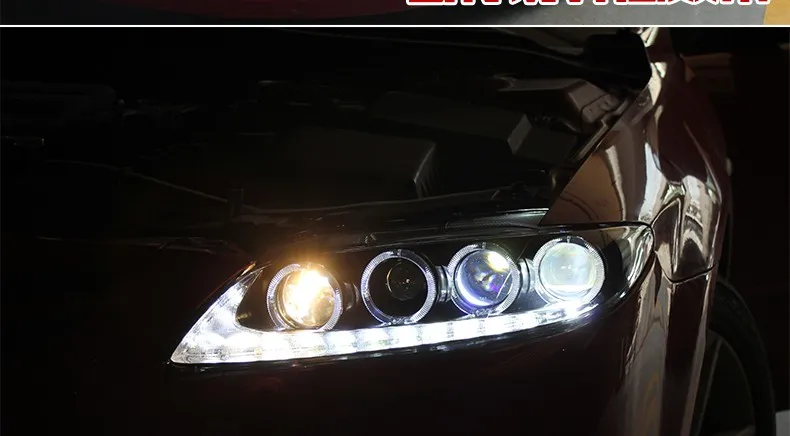 Автомобильный Стайлинг для Mazda 6 фары 2004-2013 мазда 6 светодиодный налобный фонарь универсальный тип DRL Биксеноновые линзы Высокий Низкий луч парковка