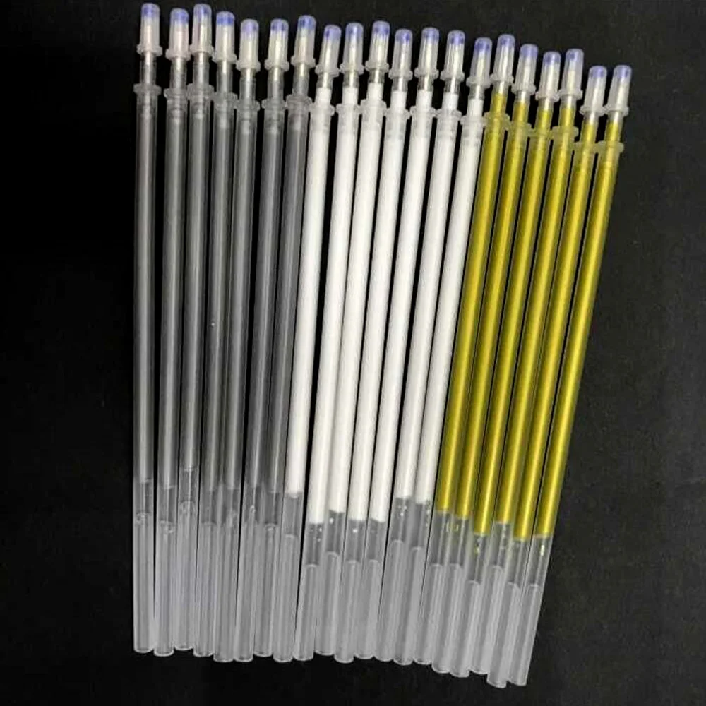

10Pcs White Gold Silver Ballpoint Pen Refill Photo Album Pen Refills Stationery Office Learning Scrapbooking Pen Sketch Drawing
