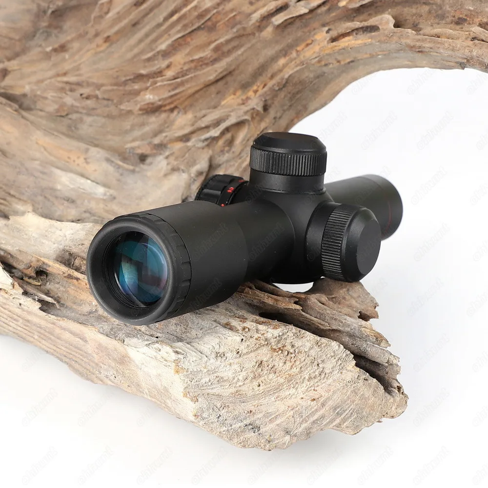 Компактный охотничий прицел Ohhunt 4.5x20E оптический с красной подсветкой и