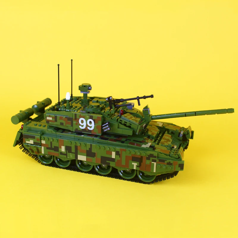 Танк серии основной боевой танк TYPE99 Конструкторы DIY образовательные для детей