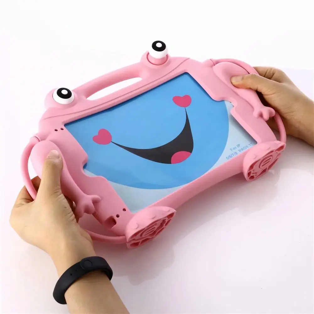 Для ipad 9," /Air 2 Чехол детский безопасный силиконовый лягушка противоударный Чехол С Ручками Чехол для ipad Pro 9,7"