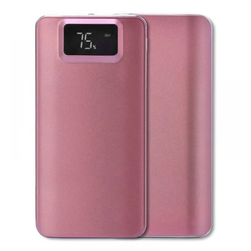 Мини Портативный Мобильный Внешний аккумулятор с двойным USB Micro LCD цифровым