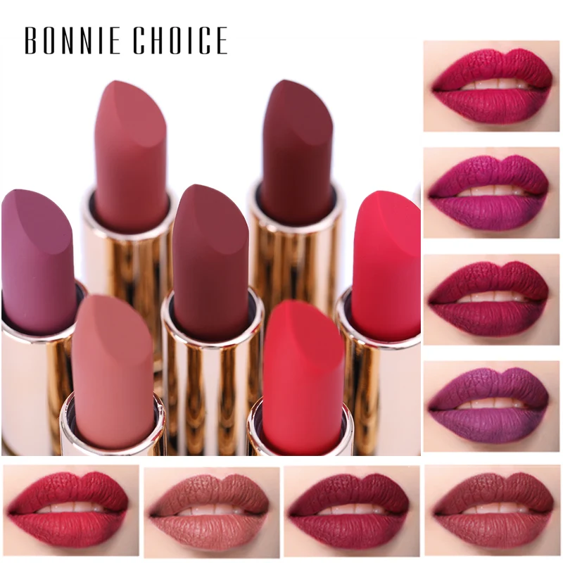 Помада для губ BONNIE CHOICE матовая бархатная губная помада карандаш косметика