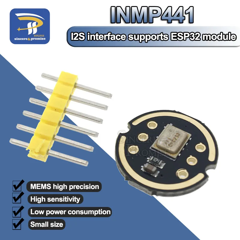 Всенаправленный микрофонный модуль I2S интерфейс INMP441 MEMS Высокая точность низкая