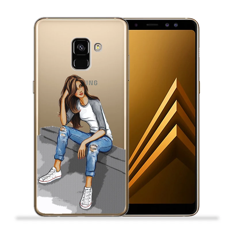 Модный чехол для телефона девушек Samsung Galaxy J337 J330 J530 J730 J2 J4 J6 J8 J3 J7 J5 2015 2016 2017 2018 Etui Capa