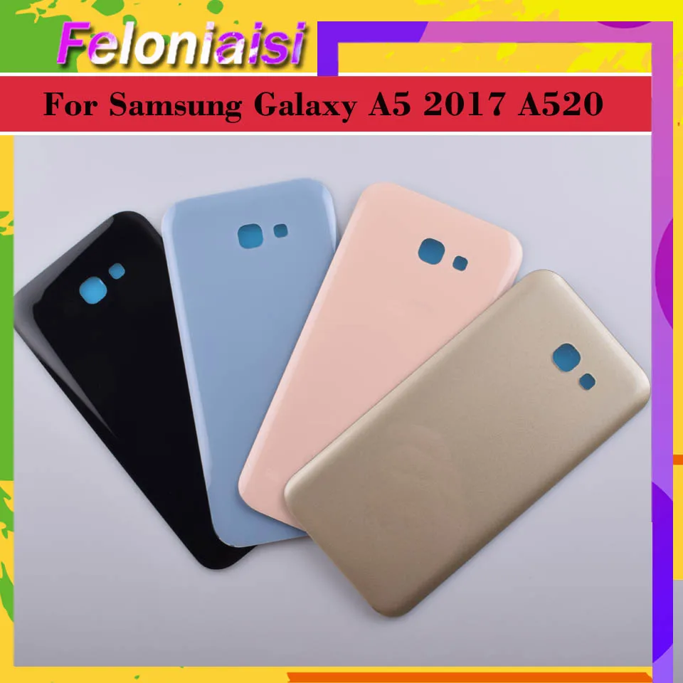 Для Samsung Galaxy A5 2017 A520 A520F корпус с аккумулятором Задняя стеклянная крышка корпуса
