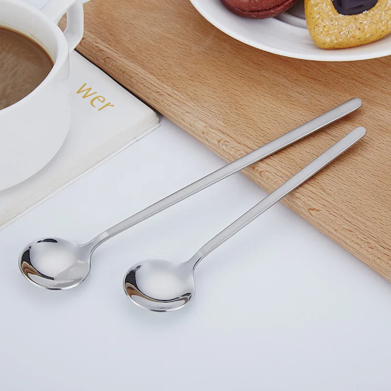 6PCS/lot Tea Spoon Colorful 18/10 Stainless Steel Teaspoon Set for Party Gold Black Mini Small Coffee Silver Scoop | Дом и сад