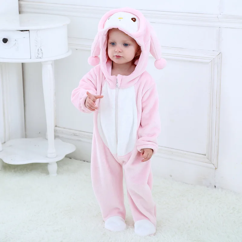 

SAILEROAD Baby Girls Boys Winter Kigurumi Pajamas Cartoon Cute Rabbit Animal Onesies Kids Sleepwear Flannel Warm Jumpsuit Pijama