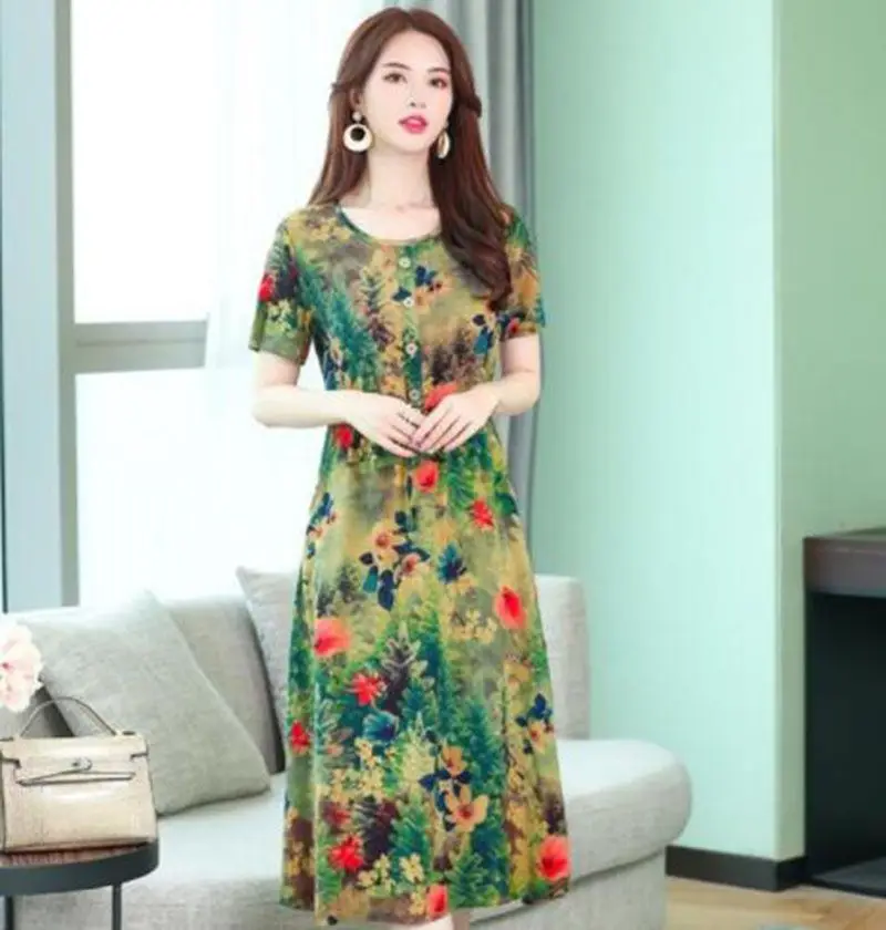 Элегантное летнее женское платье повседневные женские Платья с цветочным