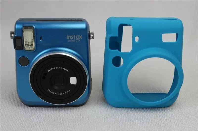 Новая мягкая силиконовая резиновая крышка для камеры Fujifilm instax mini 70 синий черный