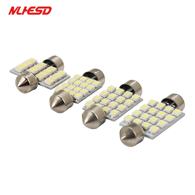 10 шт. гирлянда C5W светодио дный лампы 31 мм 36 39 41 16SMD 3528 салона Купол лампочки авто