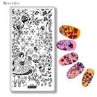 Японская серия шаблонов для стемпинга ногтей изображения Печать художественные пластины трафарет цветы гейши бабочка для украшения ногтей C58