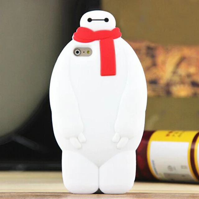 2016 3D Япония мультфильм животных 5S baymax мягкий силиконовый чехол обложка Для