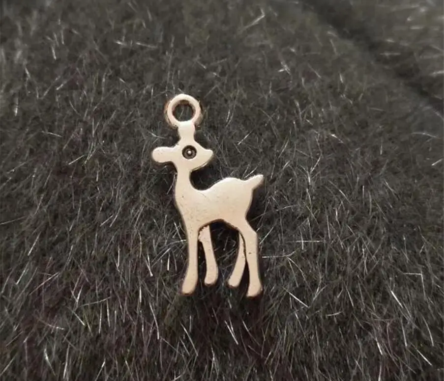 10 шт. Очаровательные Подвески из металлического сплава с оленем для изготовления