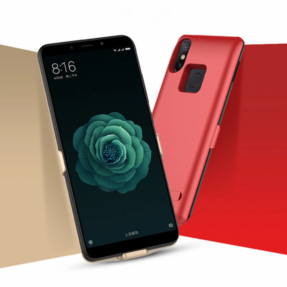 6800 мАч внешняя крышка банка питания для Xiaomi Mi 6X Портативный Задний зажим батарея зарядное устройство чехол для Xiaomi Mi A2 резервный аккумулятор чехол