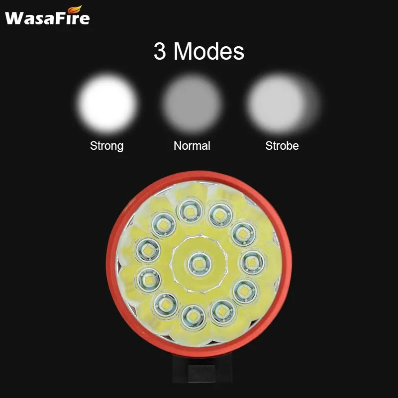 WasaFire 20000lm 12* T6 светодиодный велосипедный светильник для велоспорта farol велосипедный головной светильник 3 режима Водонепроницаемый велосипедный фонарь передний светильник luz bicicleta