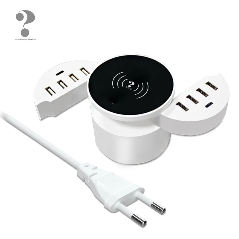 

Type C Wireless Charger for Xiaomi Samsung s10 s9 iphone x 7 8 Universal Fast Charger Power Adapter Charging Station Socket Hub