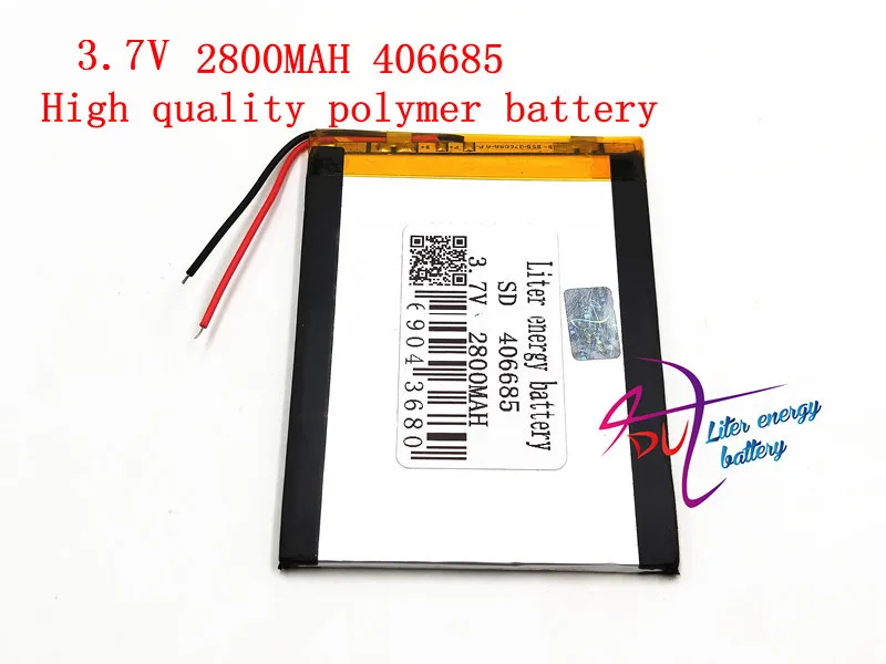 Лучший аккумулятор новый бренд Артикул 3 7 В литий-полимерная батарея 2800 мАч 406685