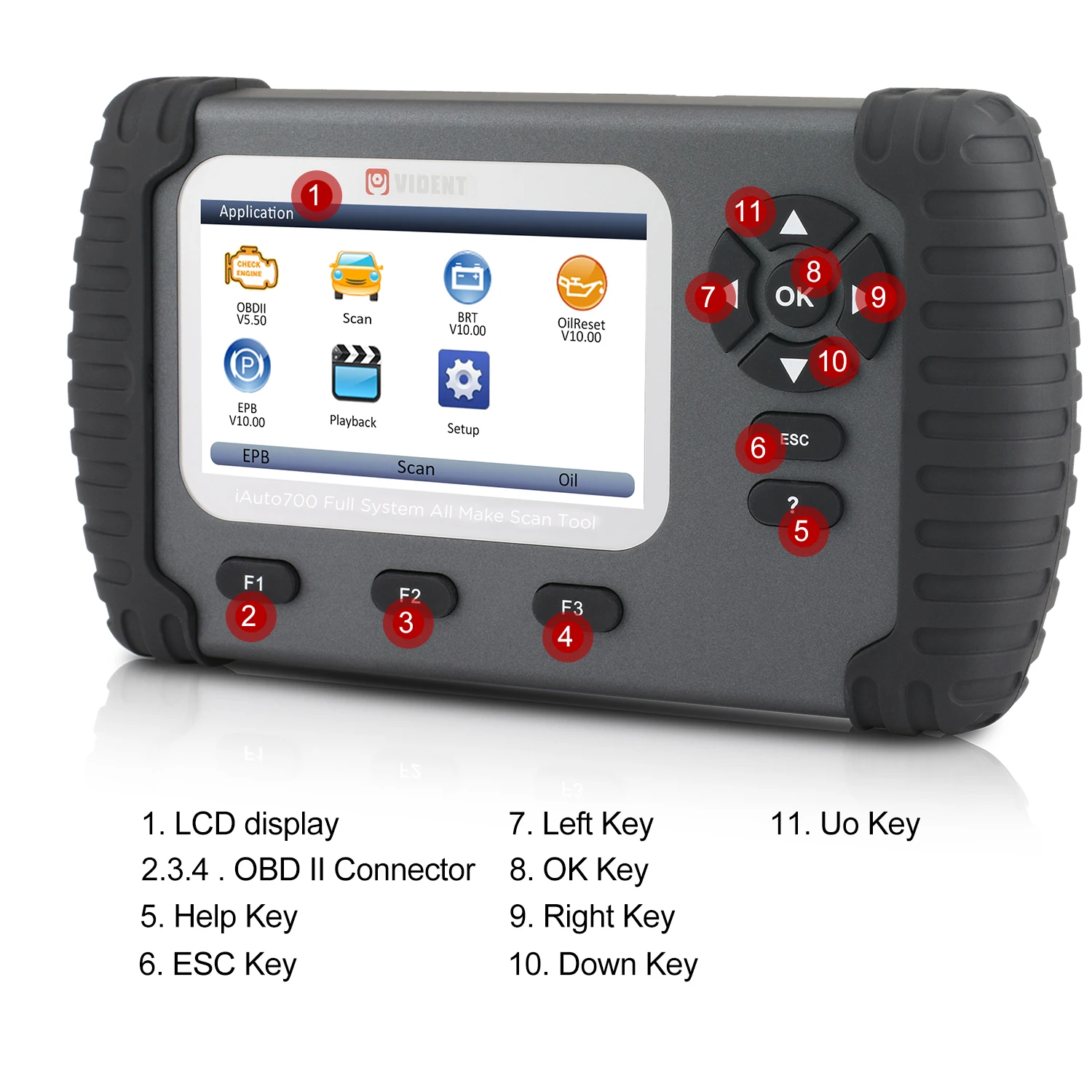 Vident iAuto700 OBDII профессиональный иммобилайзер все системы диагностический