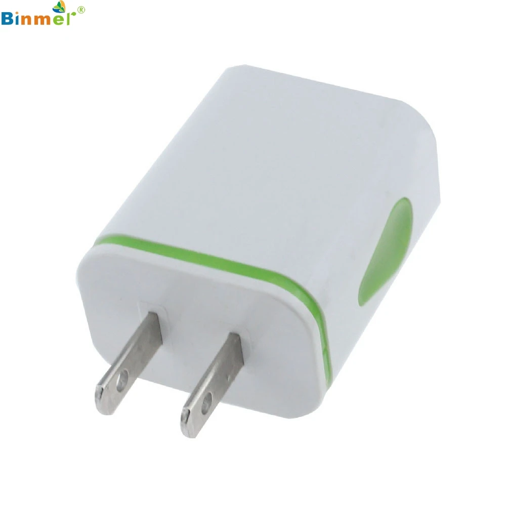 VOBERRY Charger Adapter LED Light Professional Plug USB AC Travel 2USB Port Water Drop for iPhone 7 / 7Plus | Электроника