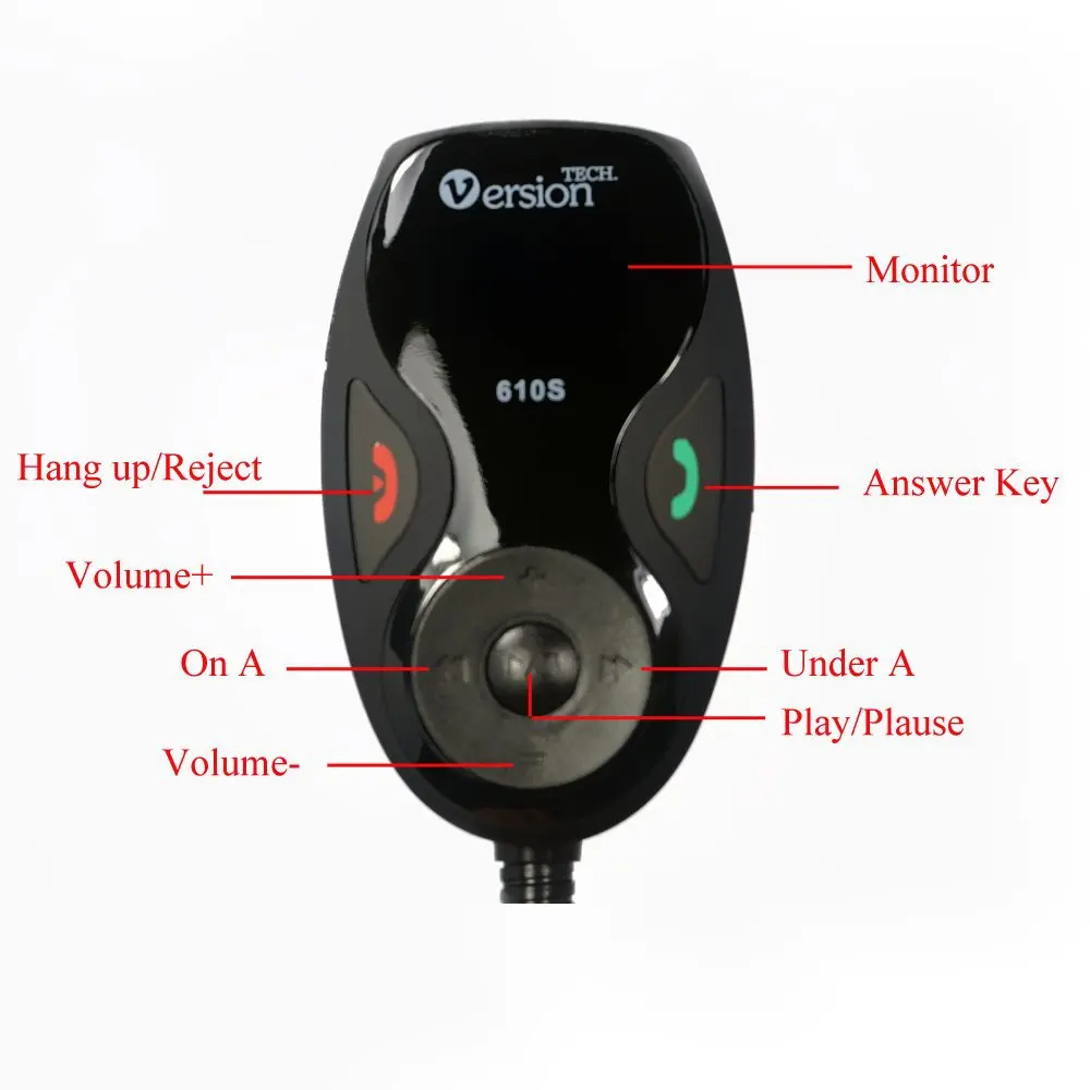 Универсальная ЖК-дисплей Дисплей Bluetooth Беспроводной автомобиля MP3 FM передатчик