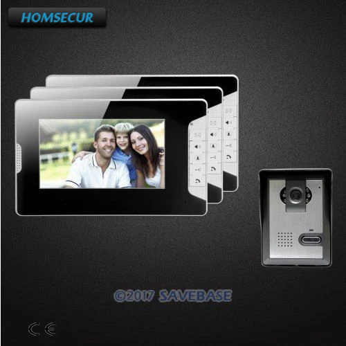 HOMSECUR 7 дюймов проводной видеодомофон с режимом отключения звука для домашней