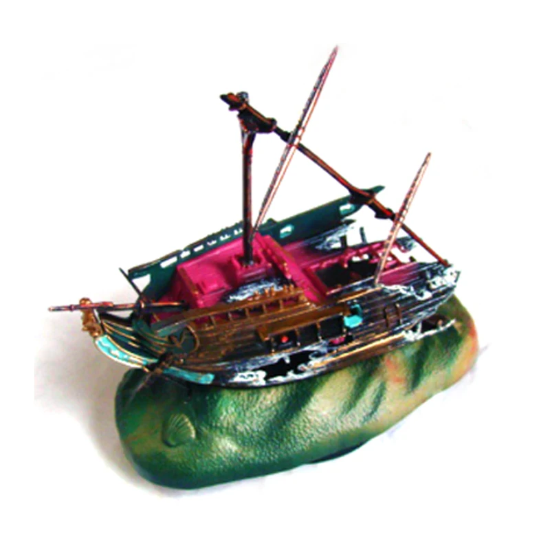Лидер продаж украшение для аквариума раскачивающийся корабль W90 отличный