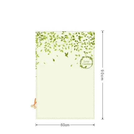 60X90CM Оконная пленка с зеленым листом, занавеска для офиса, сменная дверь, ванная, кухня, раздвижная дверь, наклейка на окно, Электростатическая матовая стеклянная пленка - Цвет: 60X90CM