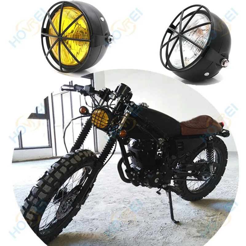 Новинка мотоциклетная фара 35 Вт в стиле ретро налобный фонарь маска для кафе