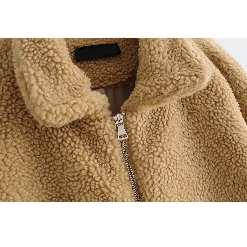 Плюс размер куртка из шерсти ягнят Женское зимнее пальто 2019 женская теплая