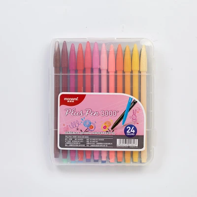 Monami Kawaii Fineliner набор 0,38 мм Фабричный цветной Микрон-линия на водной основе, маркер, ручка, пуля, журнал поставок, Ручная надпись - Цвет: 24 colors