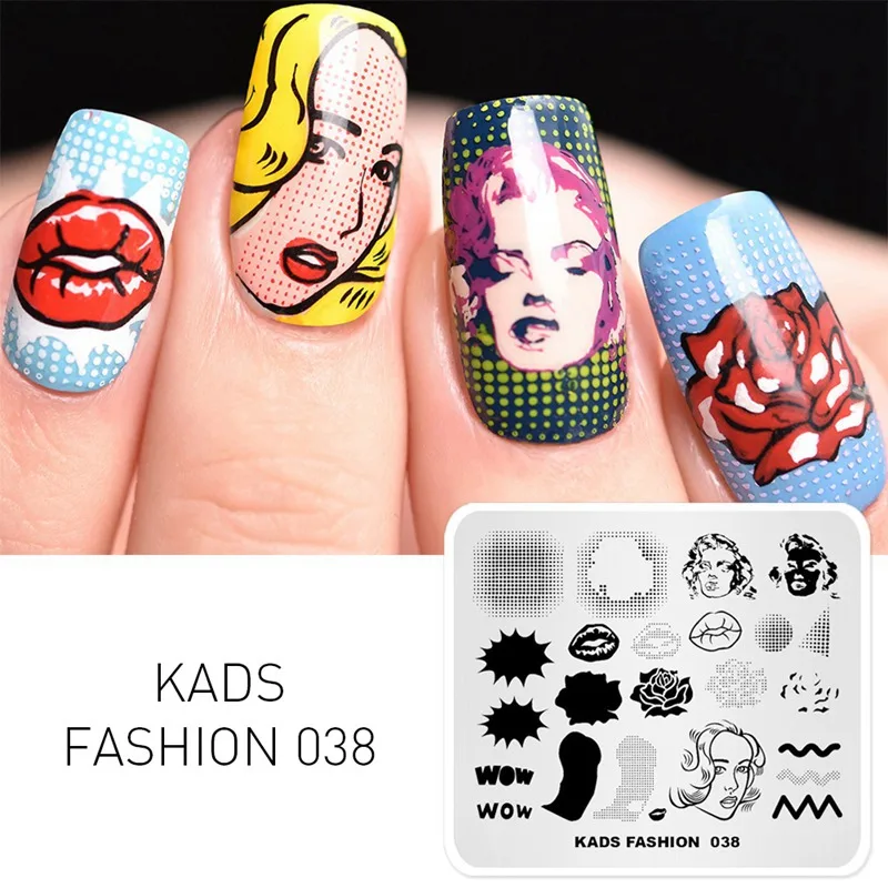 Fashion 038 Шаблоны тиснения ногтей для маникюра штамповочные пластины Летняя мода серия природы 49 дизайнов трафарет для штамповки для дизайна ногтей штамп - Цвет: Fashion 038